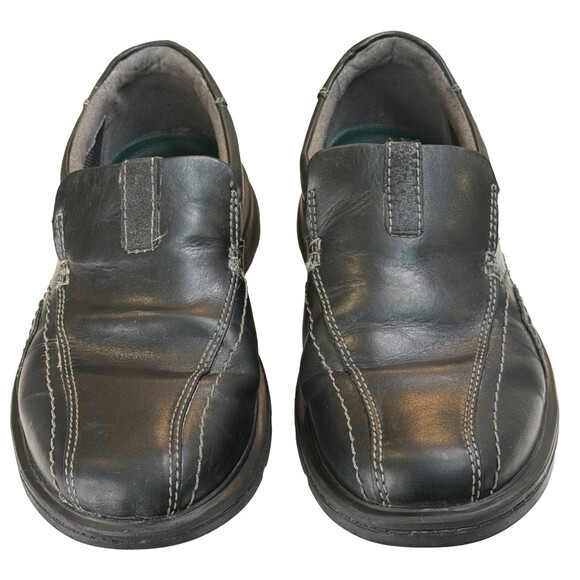 Clarks Men’s Black Leather Slip On Loafers 8.5M Comfort Shoes 26171747075 - Picture 2 of 6